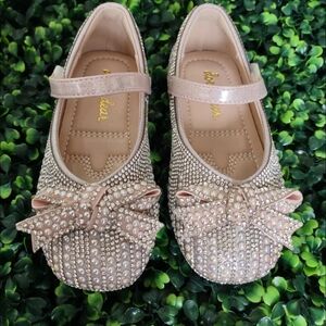 NEW Doe A Dear Rhinestone and Pearl Shoes w/Bow
